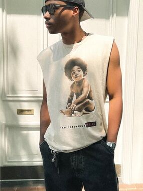 Urban Outfitters Biggie Ready To Die Muscle Tee Sz Medium